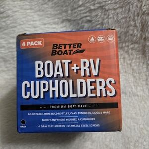 Better Boat Gray Boat & RV Cupholders 4 Pack New In Box